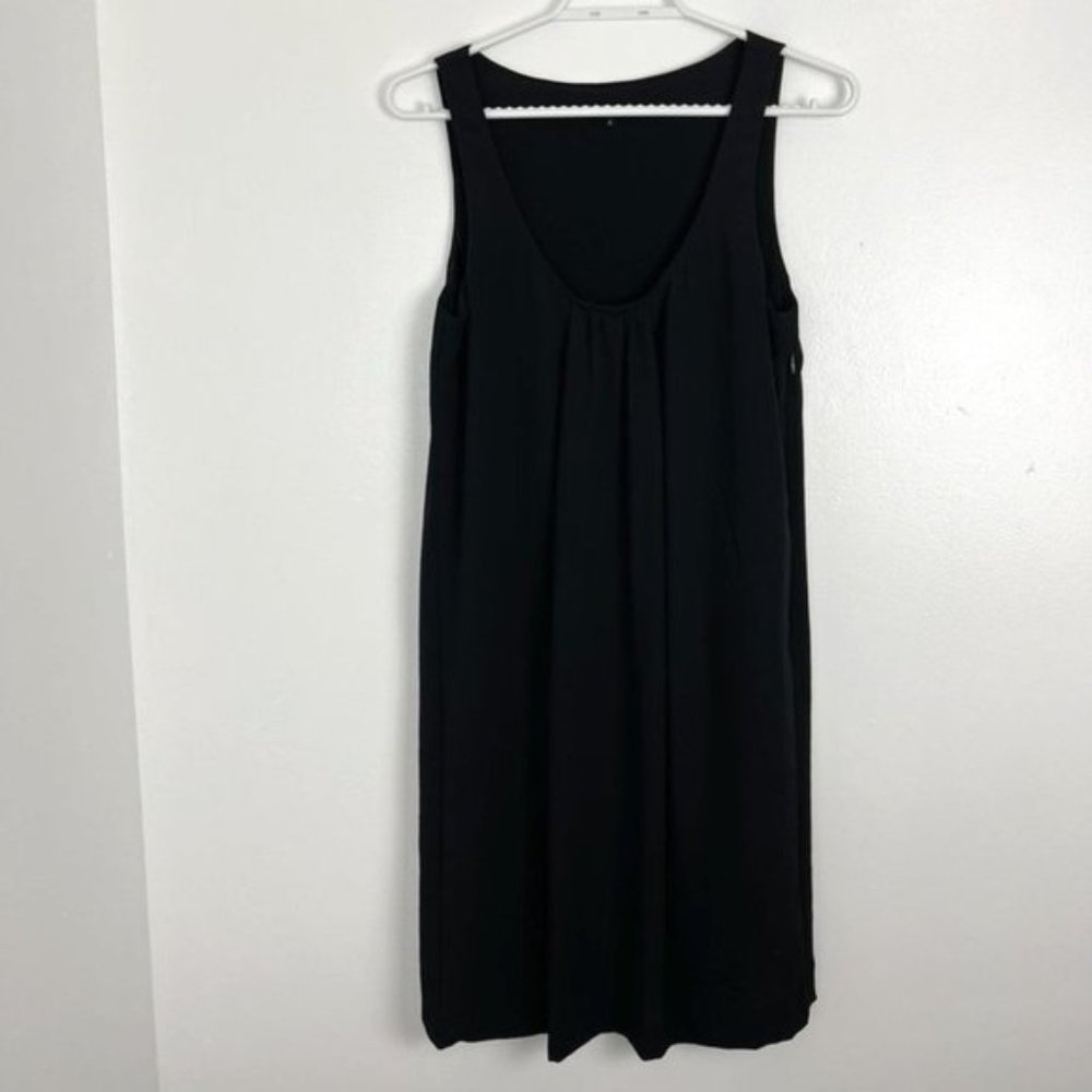Theory Black Flowy Shift Dress